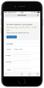 Mobile Terminbuchung